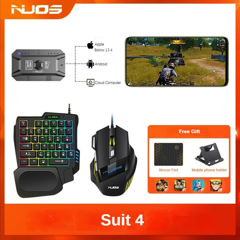 M1 Pro Mobile Controller Gaming Keyboard Mouse Converter BT V5.0 Programmable Adapter Support IOS Android System