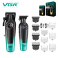 VGR V-196 Professional Hair Clipper – DLC Blade, LED Display, Cordless USB Rechargeable Trimmer