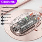 Tri-Mode Transparent Wireless Mouse – Dual Bluetooth & 2.4G, 2400DPI, Silent & Rechargeable