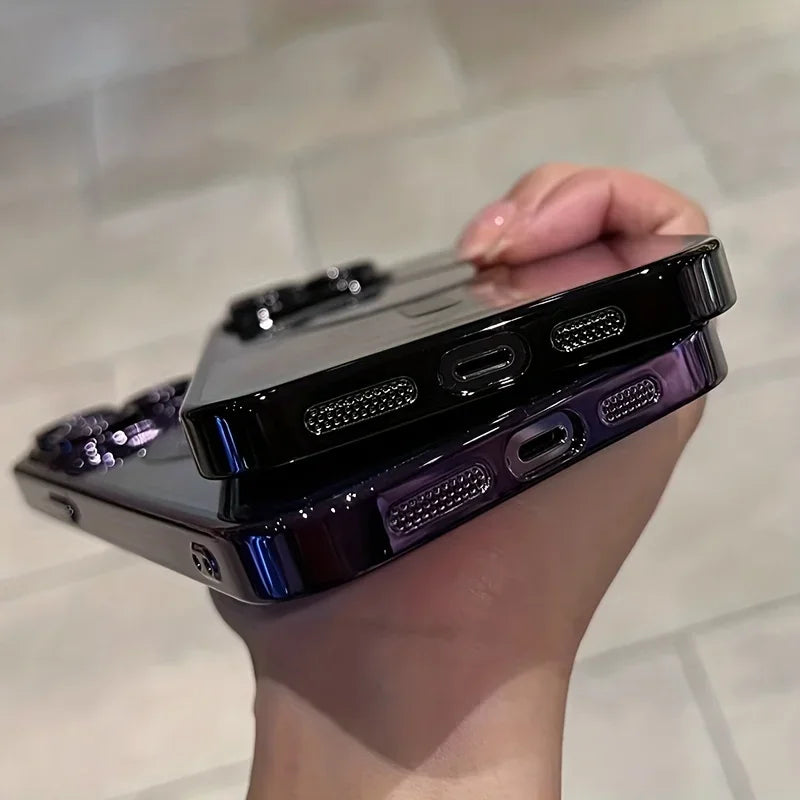 Luxury Magnetic Plating Clear For Magsafe Wireless Charging iPhone 11 12 13 14 15 16 Pro Max Plus Shockproof Silicone Cover