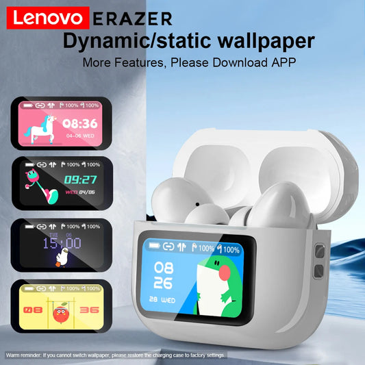 Lenovo ERAZER Original Bluetooth Earphones HIFI Stereo Sound Earbuds With Built-in Mic Touch Screen Wireless Headphones HD Music