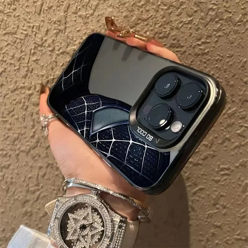 Marvel Spider Man Half Face Cool Phone Case For iPhone 16 15 14 13 12 11 Pro Max XR XS 7 8 Plus MINI Y2K Anti Fall Cute