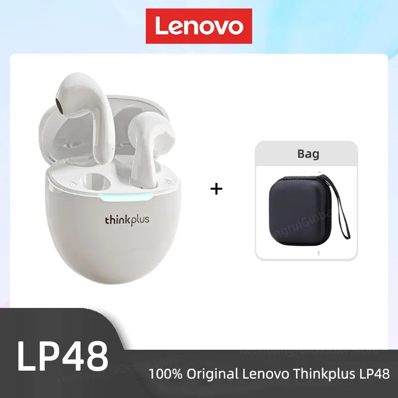 Original Lenovo LP48 TWS Wireless Bluetooth 5.4 Earphone Gaming HIFI Music  Noice Cancelling Dual Mode
