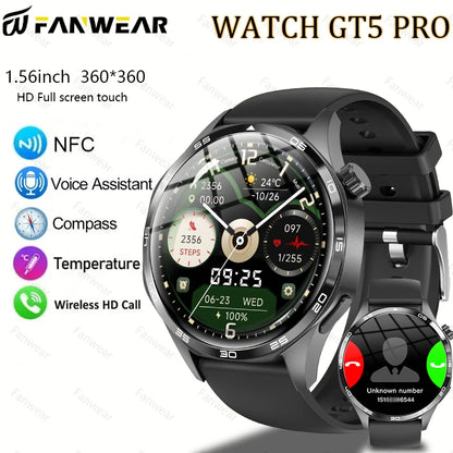 For Huawei WATCH GT5pro 2025 new men's watch Bluetooth call AI voice 100+ sports mode ip68 waterproof heart rate monitoring NFC