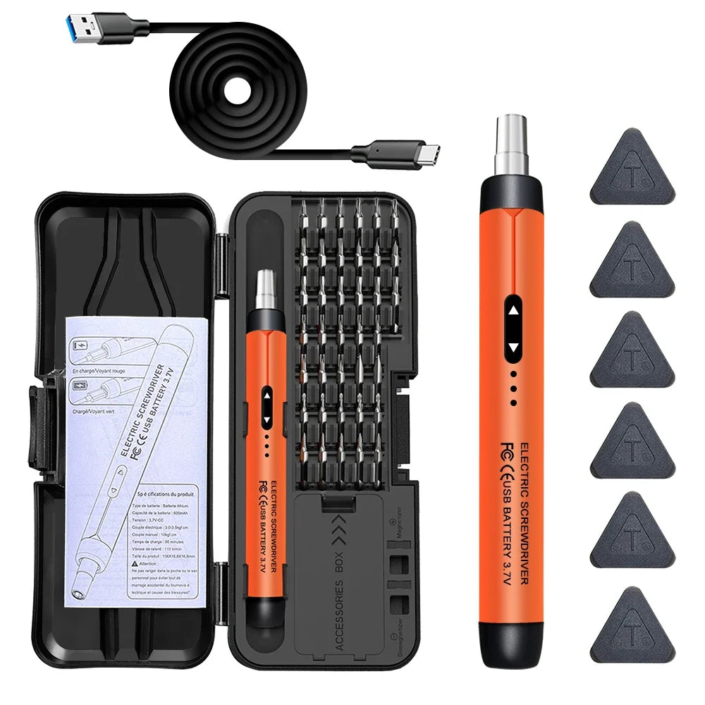 Rechargeable Electric Precision Screwdriver Set – Wireless Mini Power Tool Kit for Mobile & PC Repair