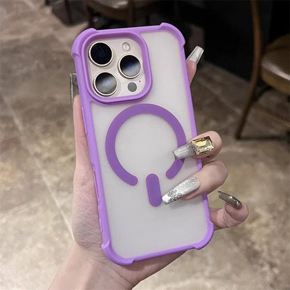 Matte Translucent for Magsafe Phone Case for iPhone 17 16 15 14 13 12 11 Pro Max Magnetic Wireless Charging Shockproof