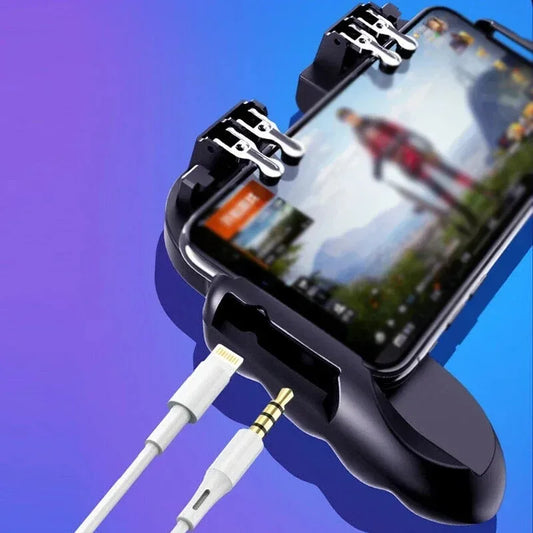 H9 6 Finger Mobile Phone Game Trigger Gamepad Joysticks Controller w/ Radiator Aim Shooting L1R1 Key Button PUBG for IOS Android