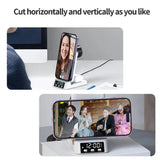 30W 4 in 1 Quick Wireless Charger Dock Alarm Clock Phone Stand For iPhone Samsung Xiaomi Apple Watch 10-2 AirPods Pro2/1 Buds3/2