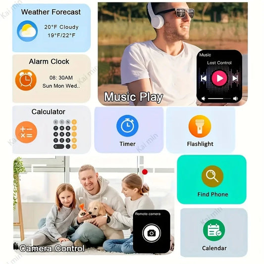 2025New Sports Smart Watch 1.83inch BT Call Message Push 100+ Sport Modes For Man Women Multi Functional Android&IOS