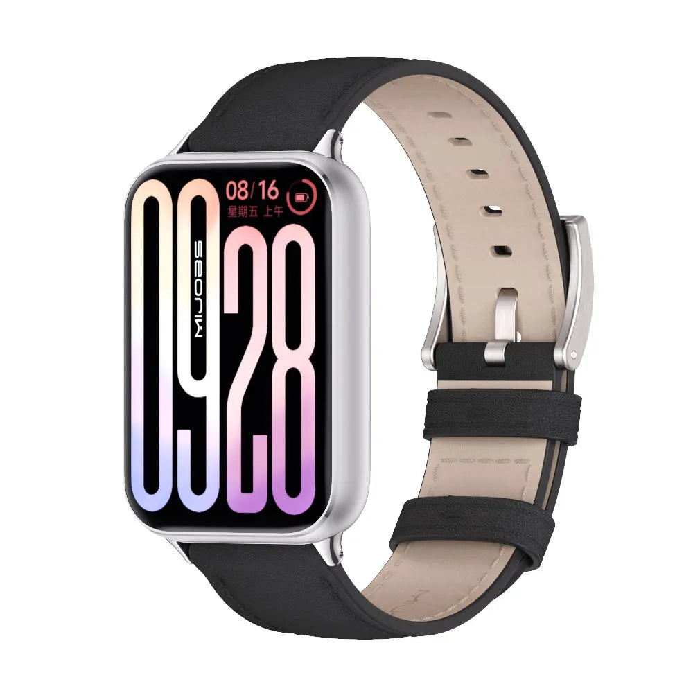 Mi Band 9 Pro Strap For Xiaomi Smart Band 9 Pro Leather Wristband For Mi Band 8 Pro Watchband For Redmi Watch 5 4 Accessories