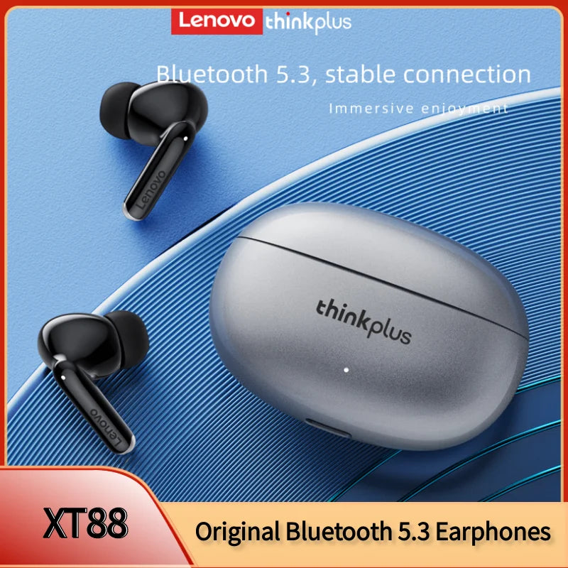 Original Lenovo XT88 Wireless Bluetooth Earbuds Hifi Music With Microphone Sport Waterproof