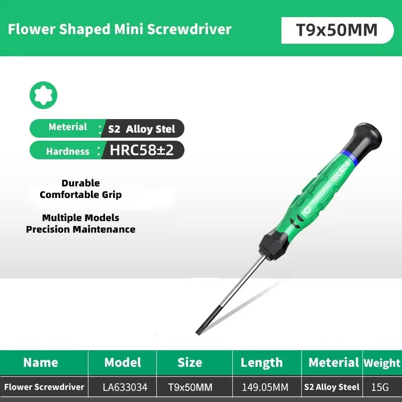 LAOA 1pcs precision screwdriver SL1.0-4.0  phillips mini  phillips plum blossom T5-T20