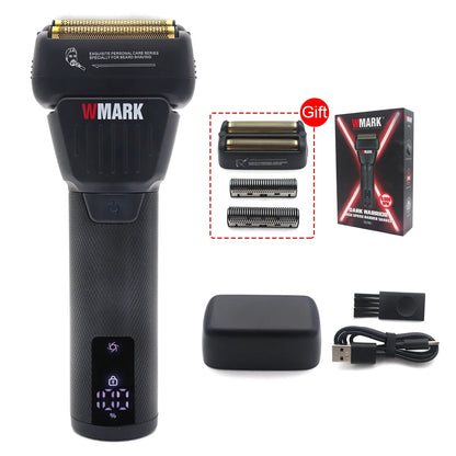 WMARK NG-7982 Electric Hair Clipper – Stainless Steel Titanium-Plated Two-Blade Razor