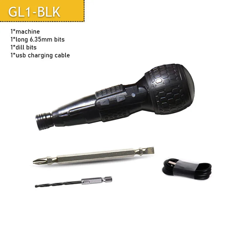 Powerful Mini Electric Screwdriver Drill 3-Level Torque Type-C LED Light Pen-Style Home maintenance Easy for Beginners