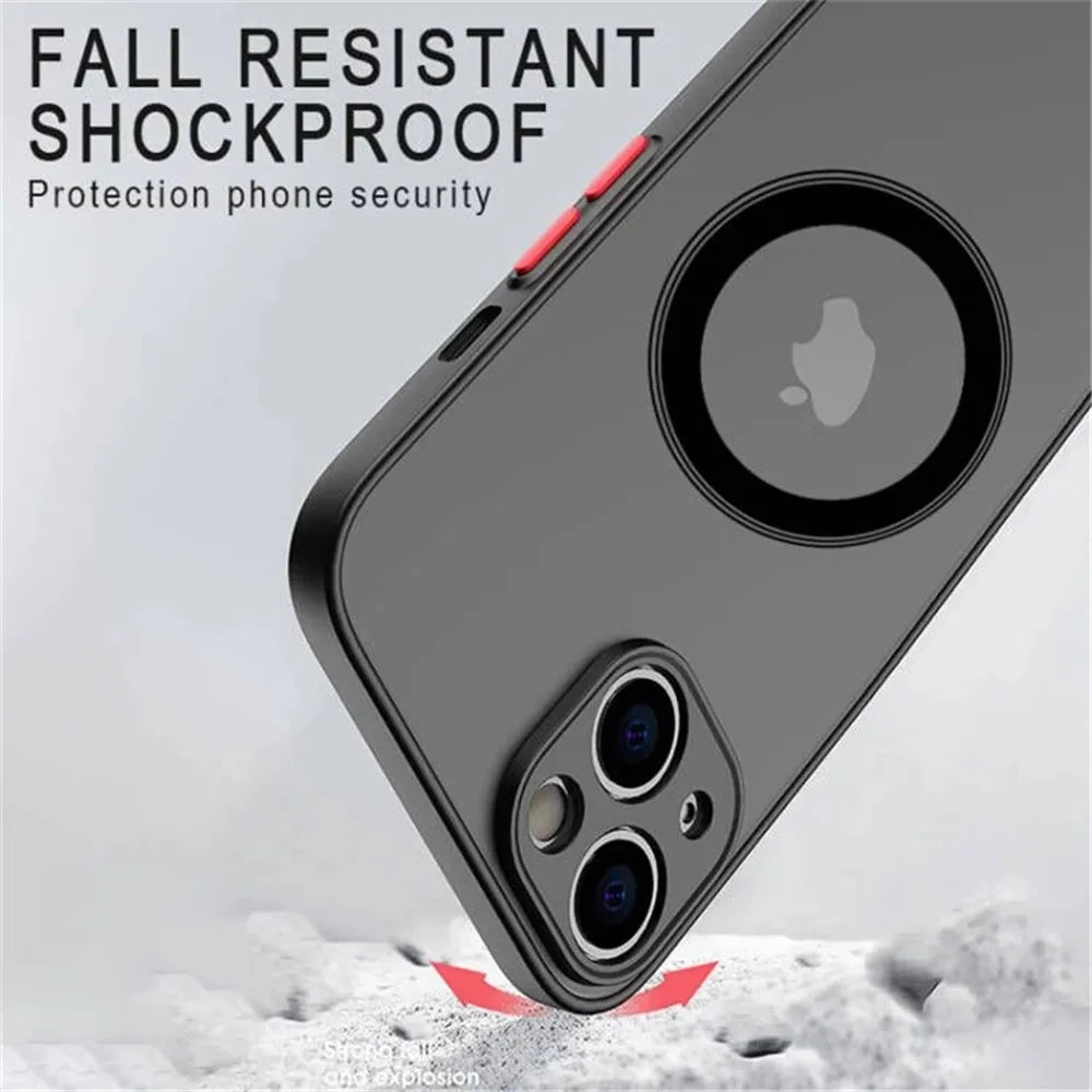 For Magsafe Wireless Charge Case For iPhone 17 Air 15 14 13 12 11 16 Pro Max Mini 16 Plus Magnetic Shockproof Armor Phone