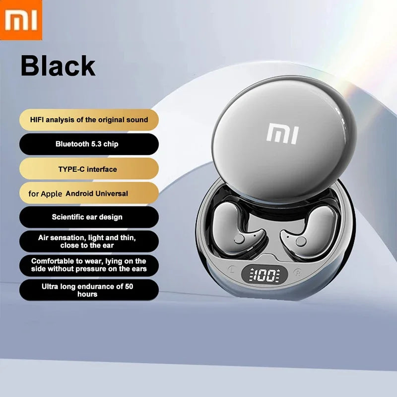 Xiaomi Y36 Sleep Mini Invisible Earphones with Mic Sports Stereo Bluetooth 5.3 Ipx5 Waterproof