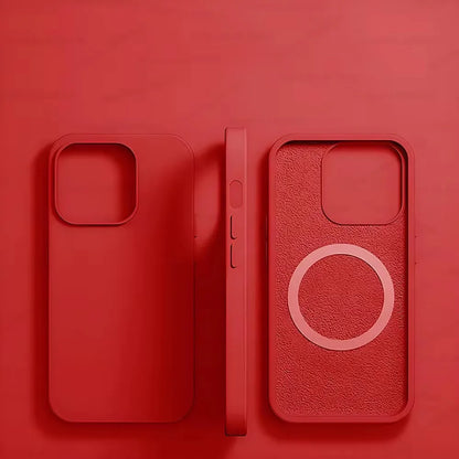 For Apple iPhone 16 15 14 13 Pro Max Plus For Magsafe Luxury Magnetic Liquid Silicone Case Shockproof Wireless Charge Soft