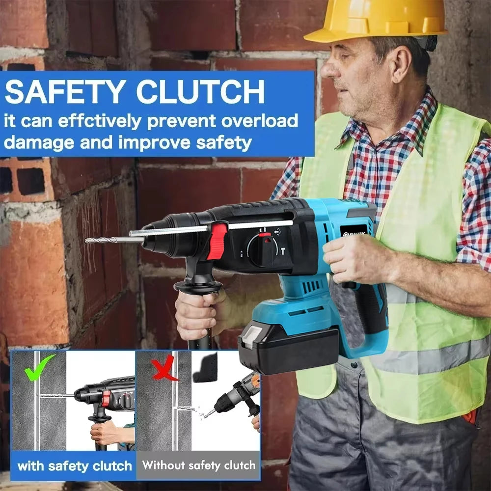 Electric Goddess Brushless Hammer – Forward & Reverse Concrete Multi-Function Tool