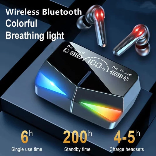 TWS Wireless Bluetooth Headset Gamer LED Digital Display with Mic Wireless Stereo Hifi