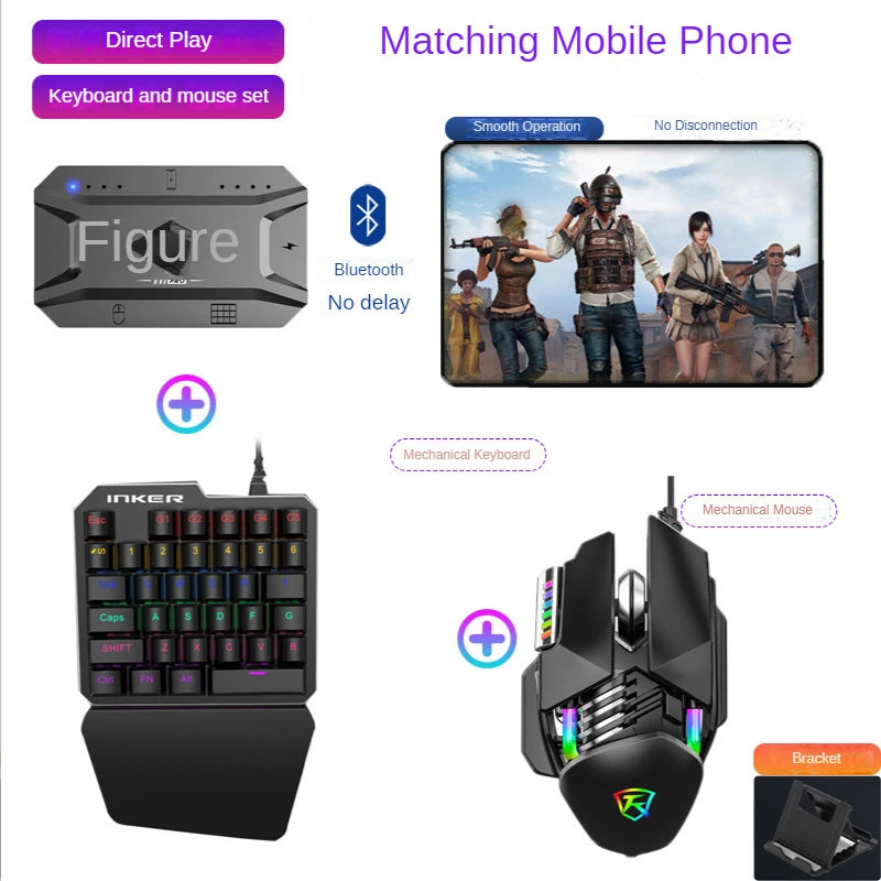 M1 Pro Mobile Controller Gaming Keyboard Mouse Converter BT V5.0 Programmable Adapter Support IOS Android System