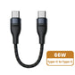 120W PD Fast Charger Type C Quick  3.0 USB C For iPhone 15 16 Samsung Xiaomi 0.25m USB C to C Short Cable
