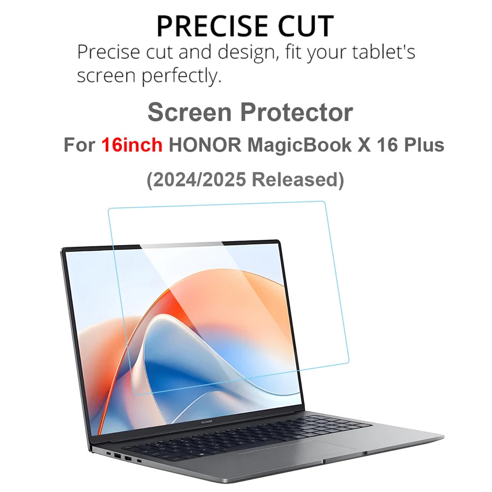 For 16Inch HONOR MagicBook X16 Plus 2024 2025 Screen Protector Scratch-proof Clear 0.3MM HD 9H NoteBook