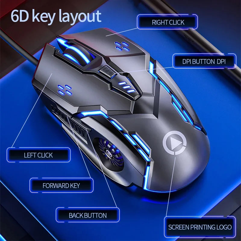 Original G5 Wired Mouse Backlit High Precision 6-Button Macro Programming Gaming Mechanical Mouse