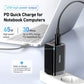Baseus 65W GaN  FAST Charger Quick Type C PD QC USB Portable For Laptop iPhone 17 16 15 14 13 Pro