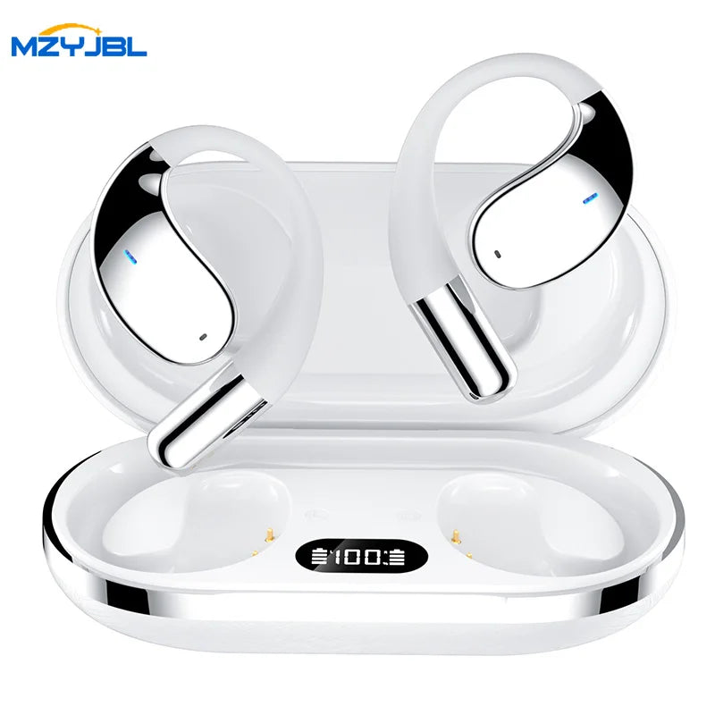 3-in-1 AI Translation Earbuds Q39 Wireless Bluetooth 5.4 LED Display Noise Canceling Ear Clip Sport