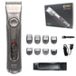 Professional Rechargeable Hair Clipper – LCD Display, Titanium Blade, 3–25mm Nozzles