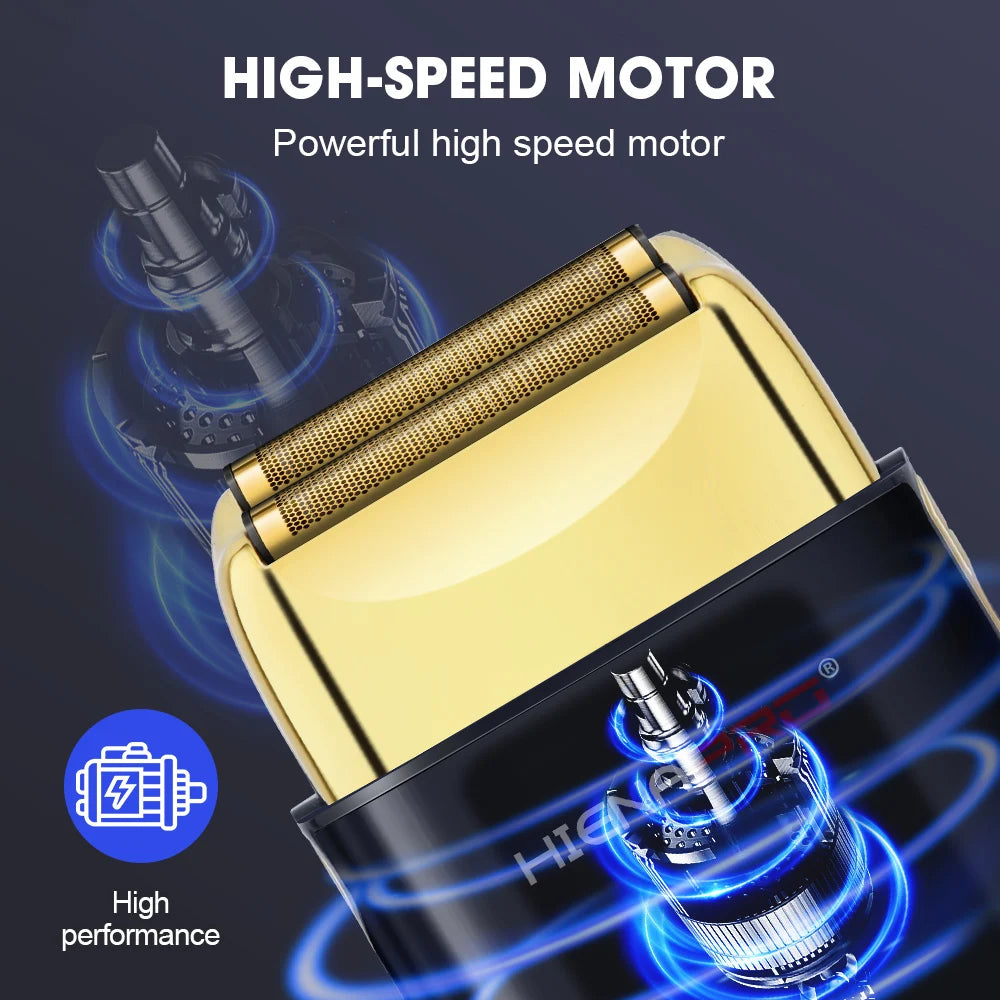 HIENA Professional Electric Shaver for Men – Rechargeable Hair Clipper with Metal Housing