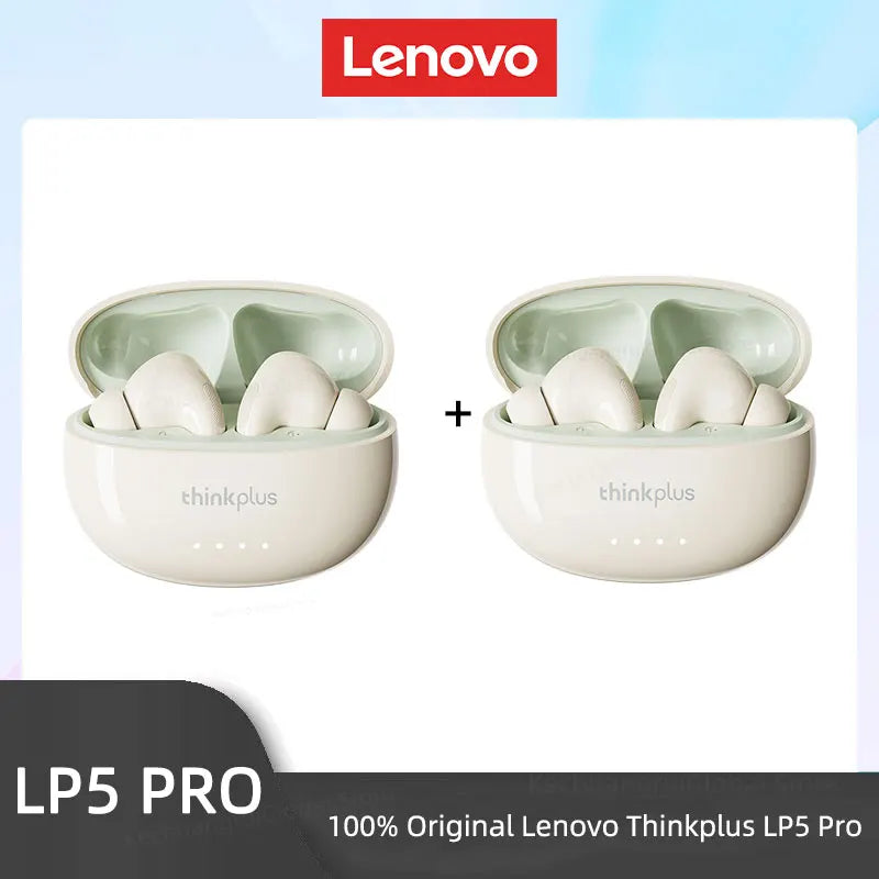 Lenovo LP5 PRO Wireless Bluetooth 5.4 Earphones TWS HiFi Sound Gaming LP5Pro Sport Long Standby with Mic 2025