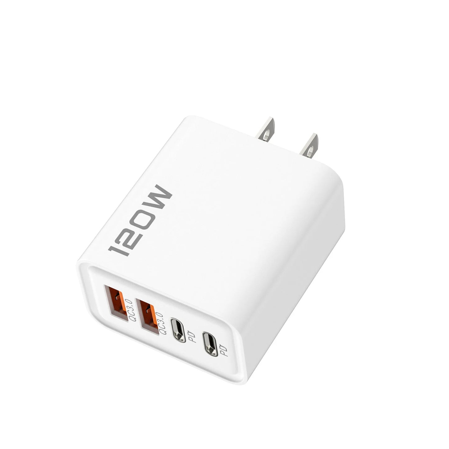 4 Port USB C PD Charger Total 120W Fast Charger Type C Quick 3.0 USB For iPhone Samsung Xiaomi Phone Plug
