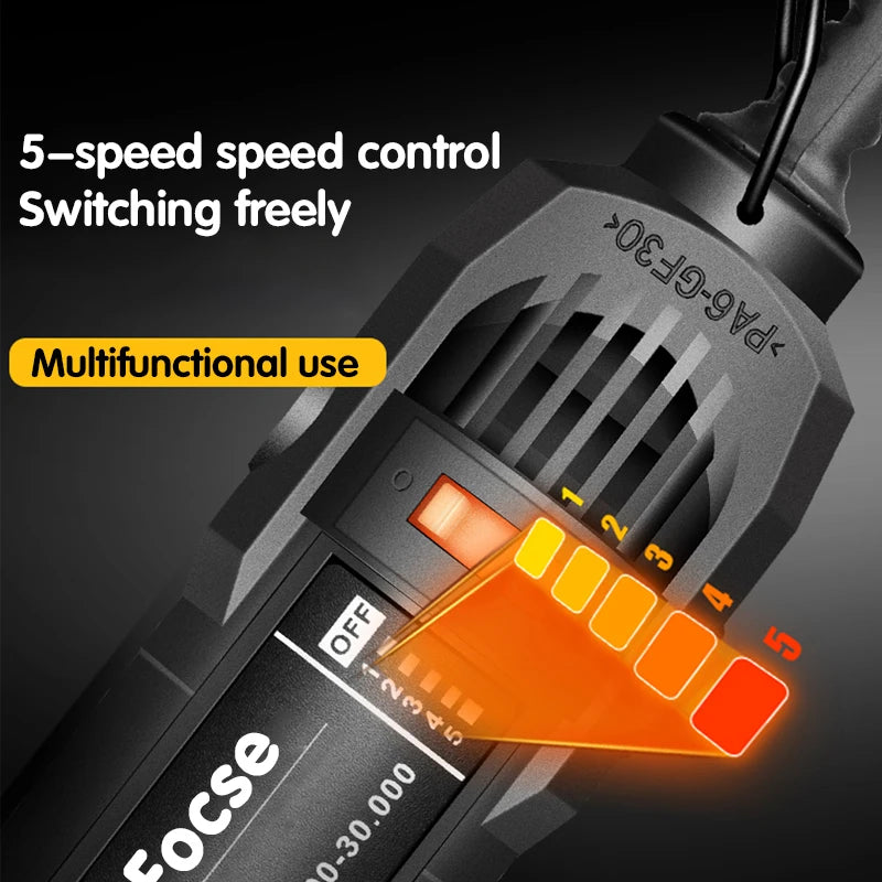 180W Mini Electric Drill Engraver – Variable Speed Rotary Tool with Accessories