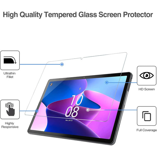 2pcs Tempered For Lenovo Tab M10 Plus 3rd Gen 10.6'' 2022 TB128FU TB125FU Clear Anti Scratch Screen Protector Tablet Film