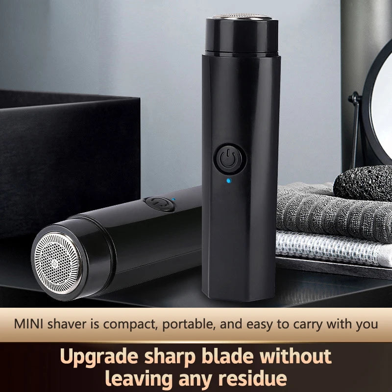 One-Button Electric Shaver – Portable Mini Rotary Razor for Men, Rechargeable Wet & Dry