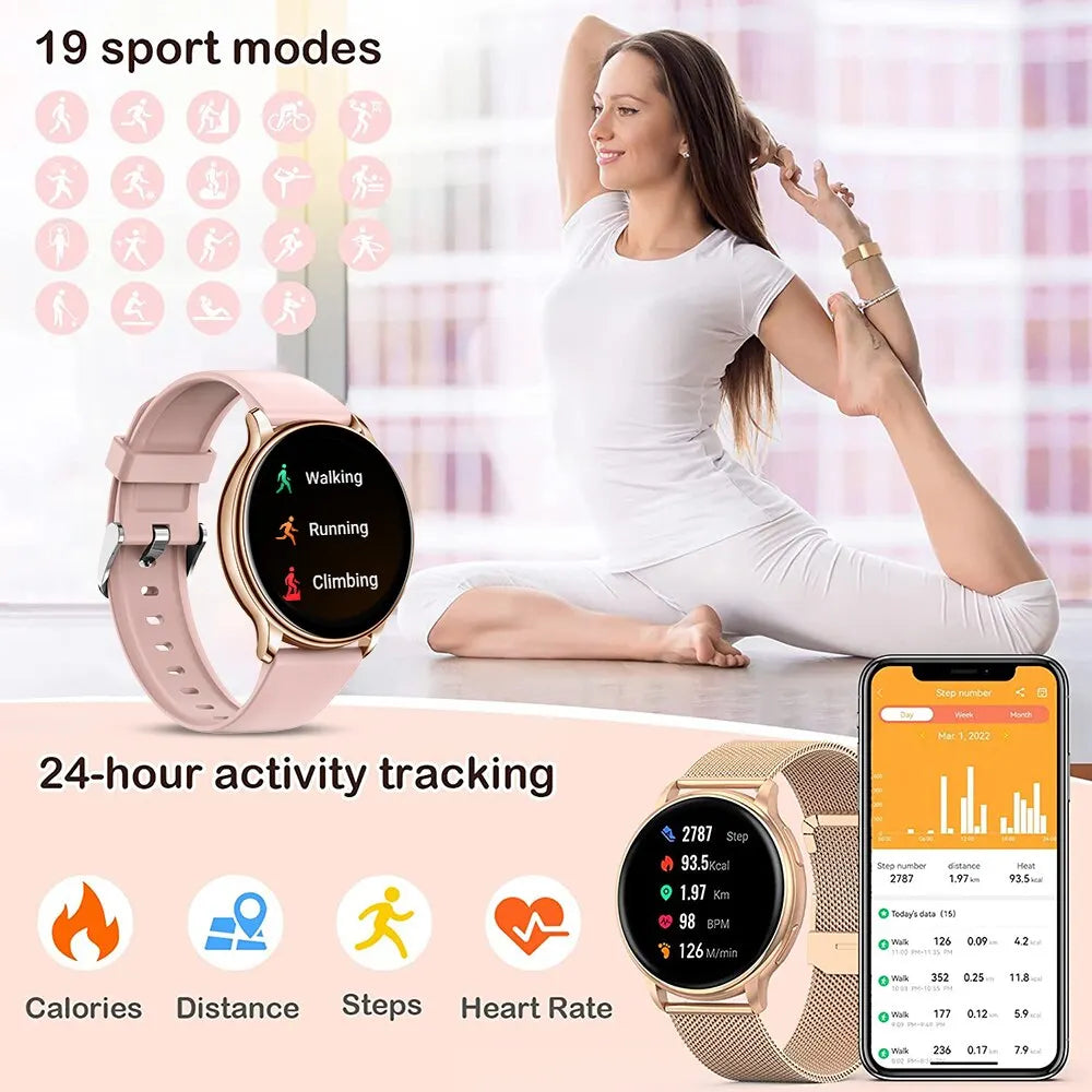 MEVADEN Bluetooth Call Smart Watch Women Custom Dial Men Sport Fitness Tracker Heart Rate  For Android IOS Y22