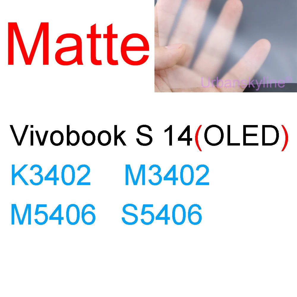 Screen Protector for ASUS Vivobook 14 Pro 14X OLED 15 15X 16 16X 17 17X 13 12 S Flip GO HD Clear Guard Matte Frosted Skin Film