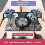 2Pcs Mobile Game Triggers – 4-Finger L1R1 Aim & Shoot Buttons for PUBG, iPhone & Android