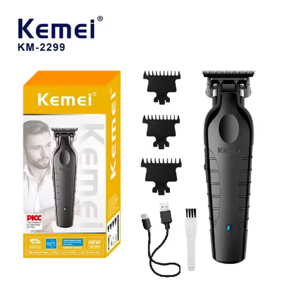 Kemei 1071/2299 2024 Professional Hair Clipper – Cordless Trimmer & Foil Shaver