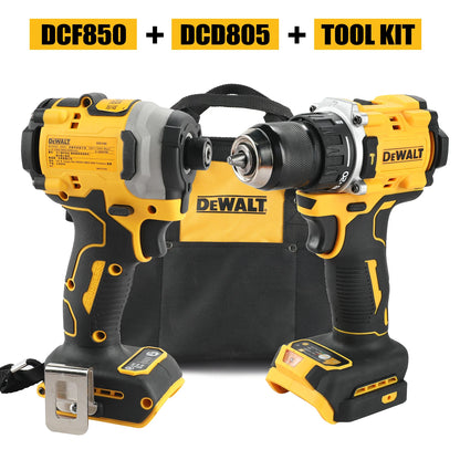 DeWalt DCD805 & DCF850 Brushless Electric Drill & Impact Driver Kit