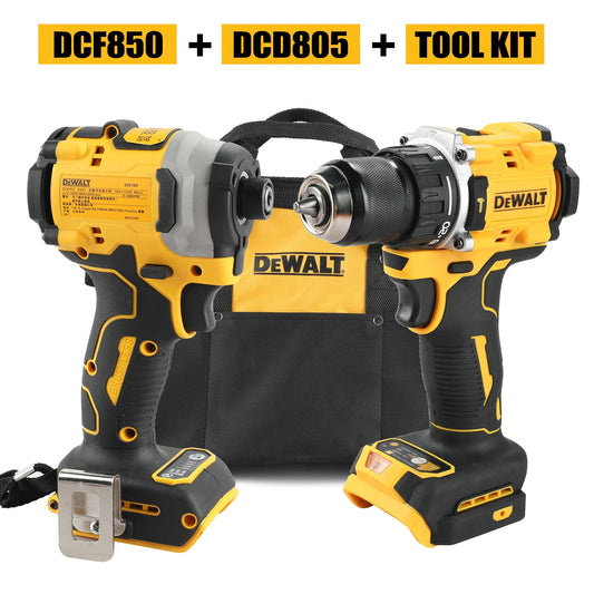 DeWalt DCD805 & DCF850 Brushless Electric Drill & Impact Driver Kit