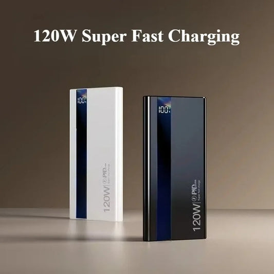 Powerbank 30000mah 120W Super Fast Charging Portable Battery High Capacity Digital Display  For Iphone Samsung