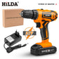 HILDA 12V 16.8V 21V  Drill Electric Screwdriver Mini Wireless Power Driver DC Lithium-Ion Battery Power Tools