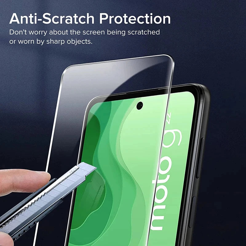 Full Glue HD 2.5D Tempered Glass For Motorola Moto G04 G04S E14 G14 G24 Power Screen Protector For G34 G54 G64 G64Y G84 G75 5G