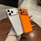 17 ProMax Ultra Thin Transparent Orange Phone Case For iPhone Air 16 15 14 13 12 Pro Max Plus Acrylic PC Slim Plating Hard
