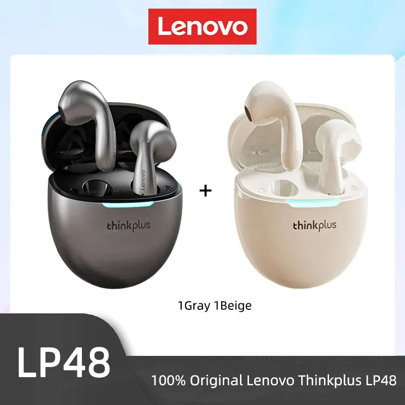 Original Lenovo LP48 TWS Wireless Bluetooth 5.4 Earphone Gaming HIFI Music  Noice Cancelling Dual Mode