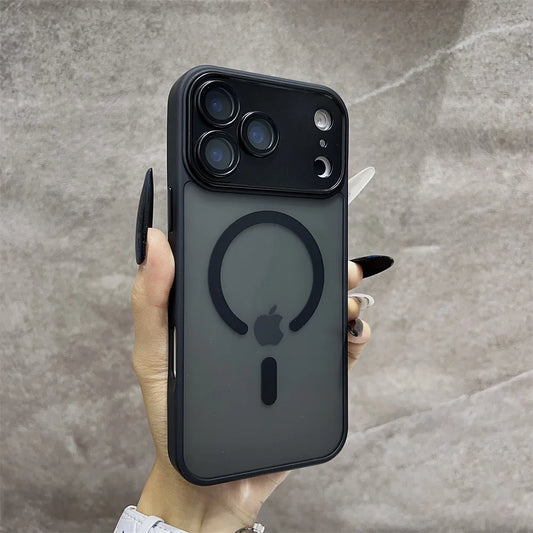 Matte Magnetic Translucent  Wireless Charge Phone Case For iPhone 17 Air 16 15 14 13 12 11 17 Pro Max Magsafe Must-Cover