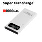 100000mAh 120W large capacity digital display mobile power Super fast charging bank for iPhone Samsung Xiaomi to carry