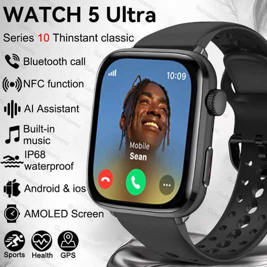 2025 Series 10 Thinstant classic Smart Watch Men Bluetooth Call AMOLED Screen NFC IP68 GPS Sport Health Tracker Women